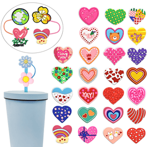 Customizable PVC Charm Straw Toppers For Tumblers And Cups - Naike Gifts Jinjiang