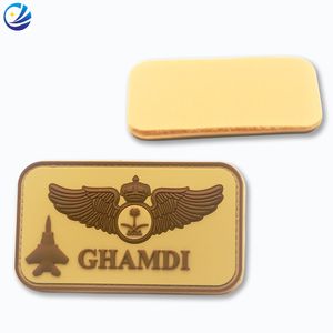 Saudi Arabia Air Force Aircraft Logo Security Uniform PVC Name Tag Rubbe... - Naike Gifts Jinjiang