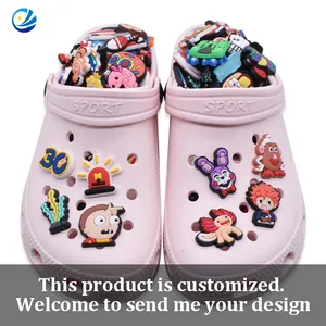 Fashion DIY Classic 3D PVC Accessory Women Men Black Clogs Bad Bunny Clo... - Naike Gifts Jinjiang