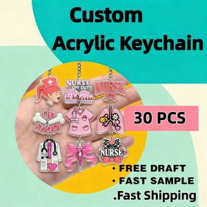 DIY Anime Acrylic Keyring Acrylic Series Keychain Charms Llavero - Naike Gifts Jinjiang