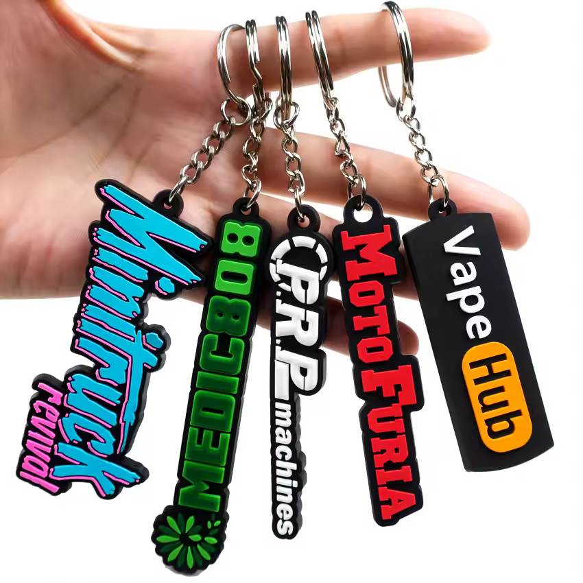 Personalized Soft Pvc Logo 2D Rubber Gift Key Chain Logo Letter Keychain - Naike Gifts Jinjiang