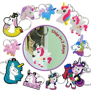 Fashion 2D Unicorn PVC Keychain, Cute Cartoon Character Keychain, Charm... - Naike Gifts Jinjiang