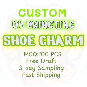 UV Print Slippers Accessories Shoe Decoracion PVC Shoe Charms - Naike Gifts Jinjiang