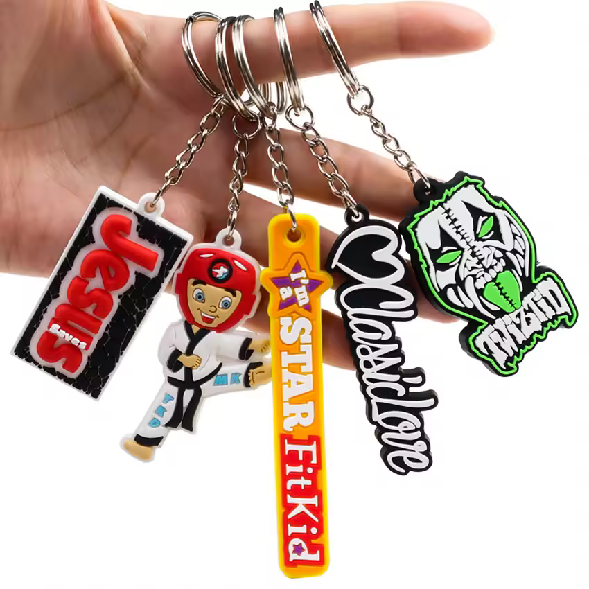 2d/3d Soft Rubber Key Chain Silicone Keyring Plastic Pvc Key Holder Chai... - Naike Gifts Jinjiang