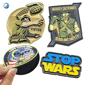 3D Logo Clothes Woven PVC Rubber Badge Emblem Fabric Trimming Neck Tacti... - Naike Gifts Jinjiang